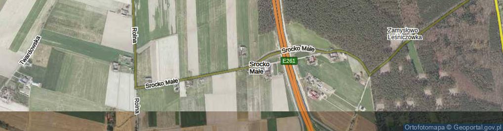 Zdjęcie satelitarne Srocko Małe ul.